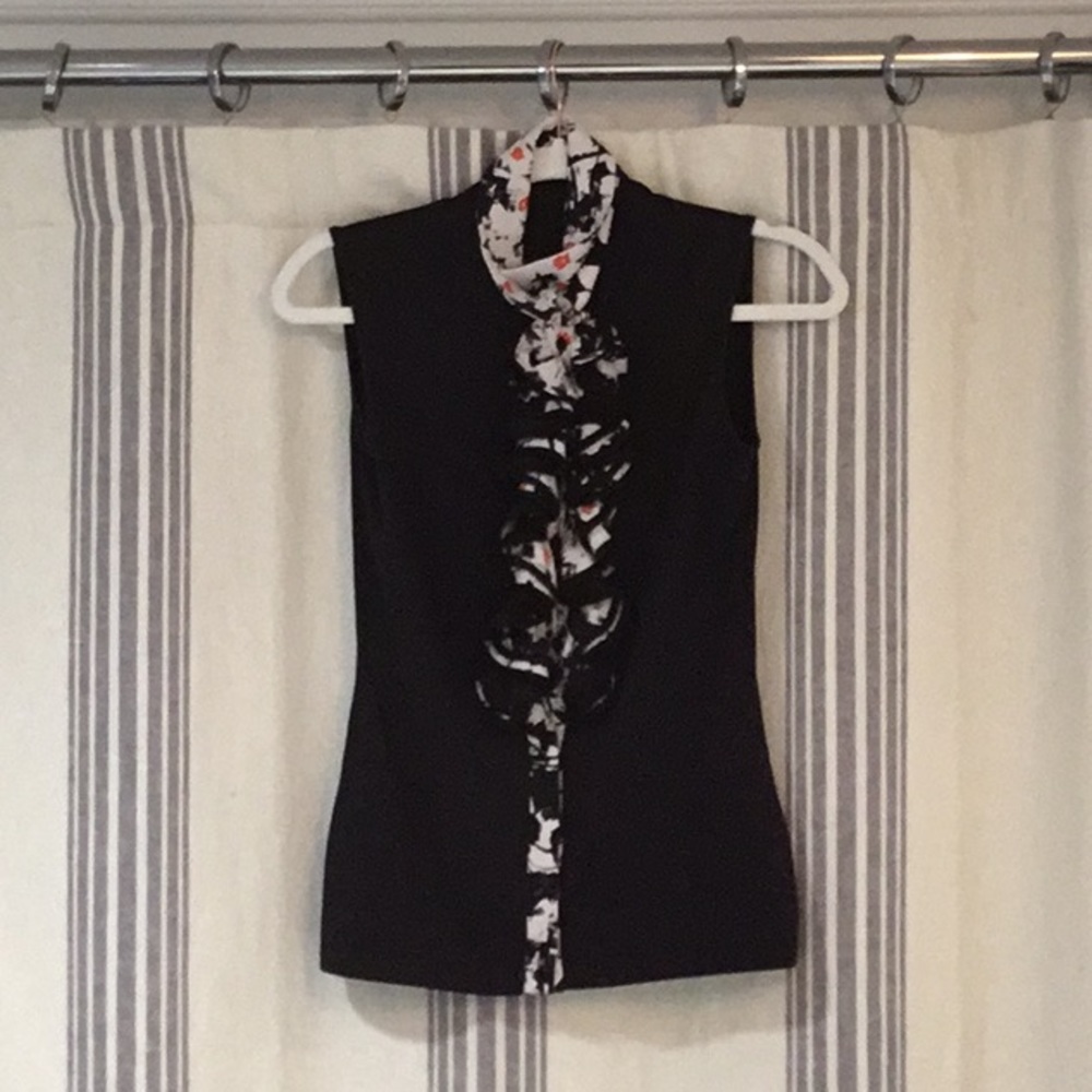 Anne Fontaine sleeveless ruffle blouse